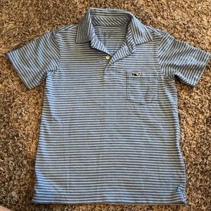 Vineyard Vines Boys Heather Feeder Stripe Polo